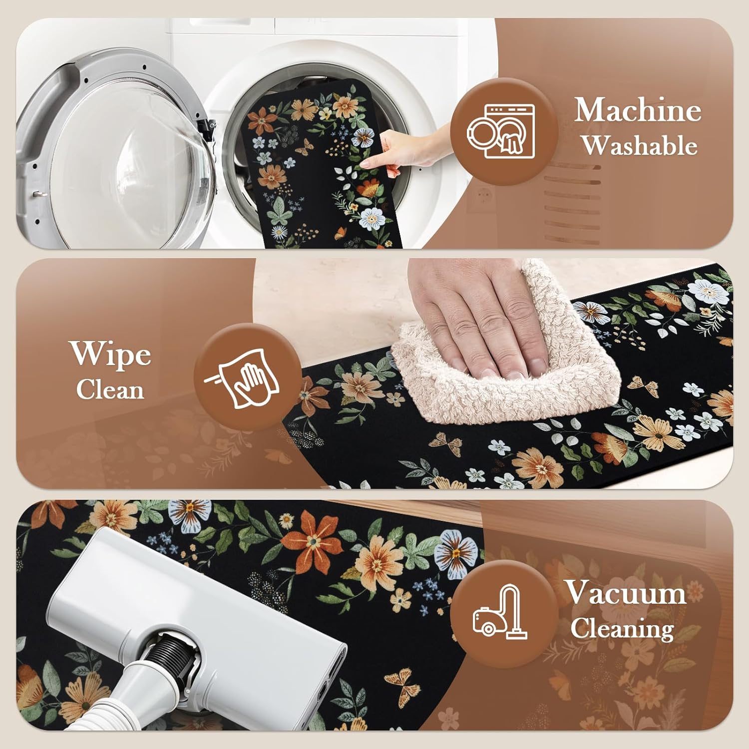 Machine‑washable Ojia rug care